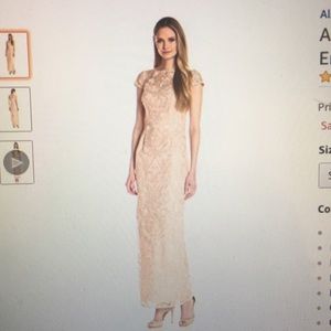 Mother of The Bride Gold Embroidered Gown